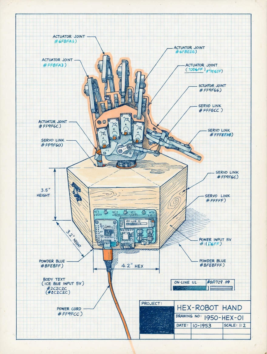 Robotic Hand with LASK4 V3 Controller